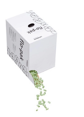 Verpackungschips flo-pak® Grün im Spendekarton