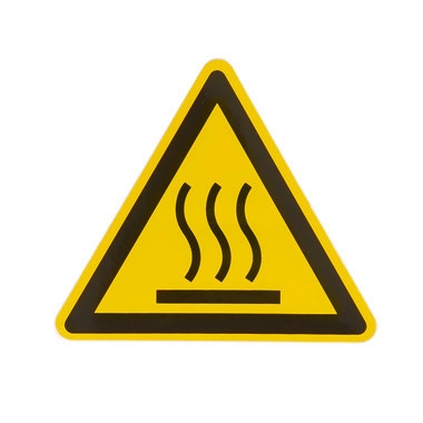 Warnschild "Warnung vor heißer Oberfläche"